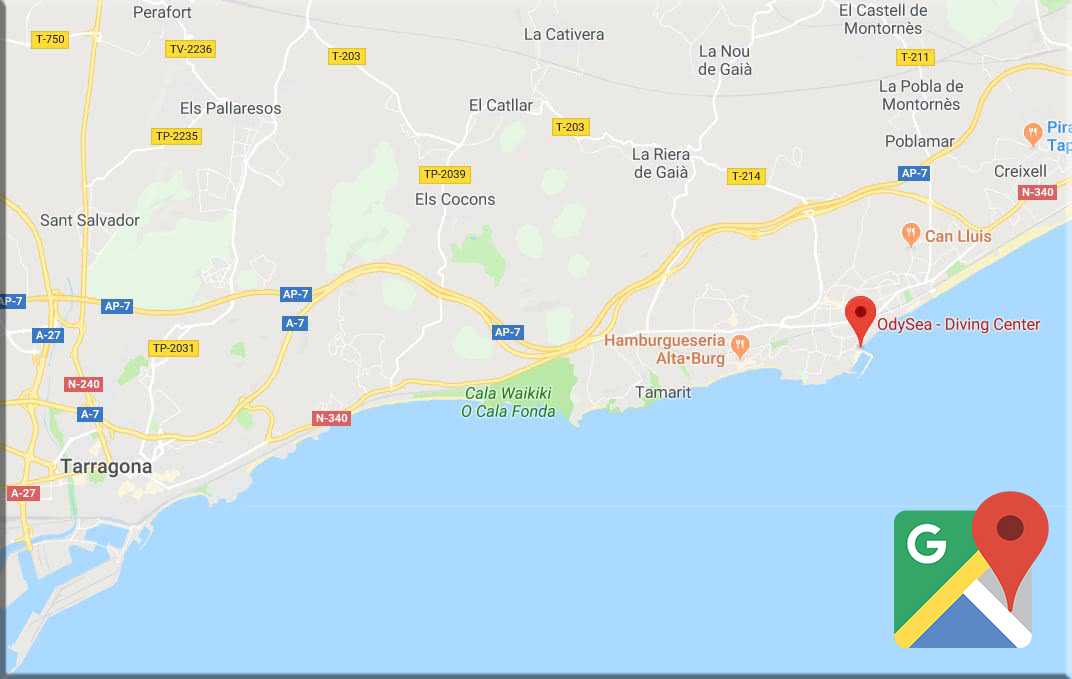 Google map capture of OdySea location